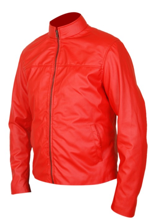 Men's Red Cafe Racer Jacket